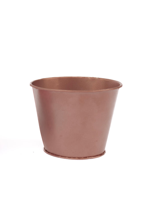 Rose Gold Metal Pig-Shaped Plant Stand with Pot