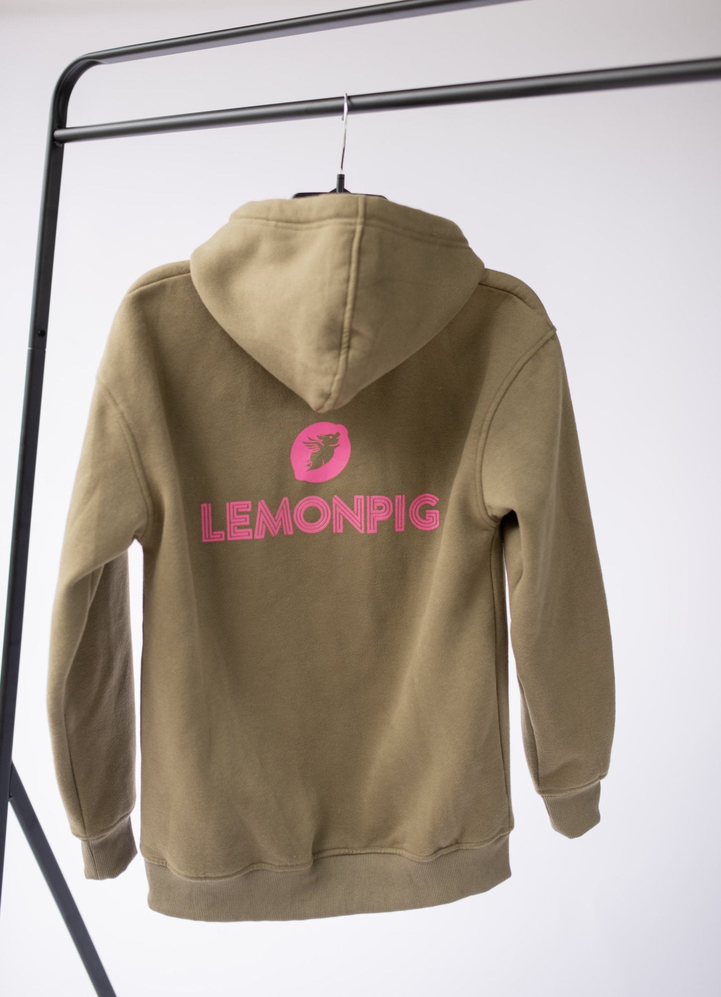 LemonPig Logo Hoodie - Full Zip Hooded Sweatshirt - LemonPigStore - Hooded sweatshirt jacket - LP-hoodXS-OLV-015 - LemonPig