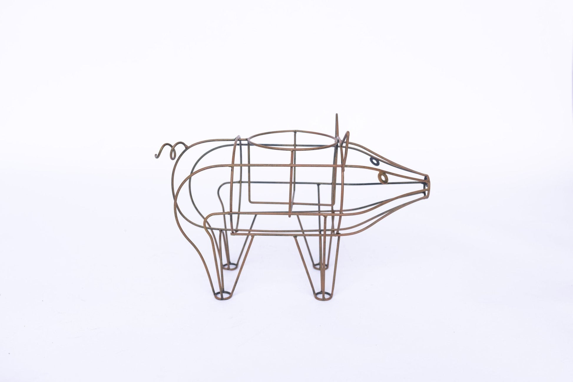 Metal Pig-Shaped Plant Stand - LemonPigStore - Plant stand - LP-PigM-RSG-003 - LemonPig