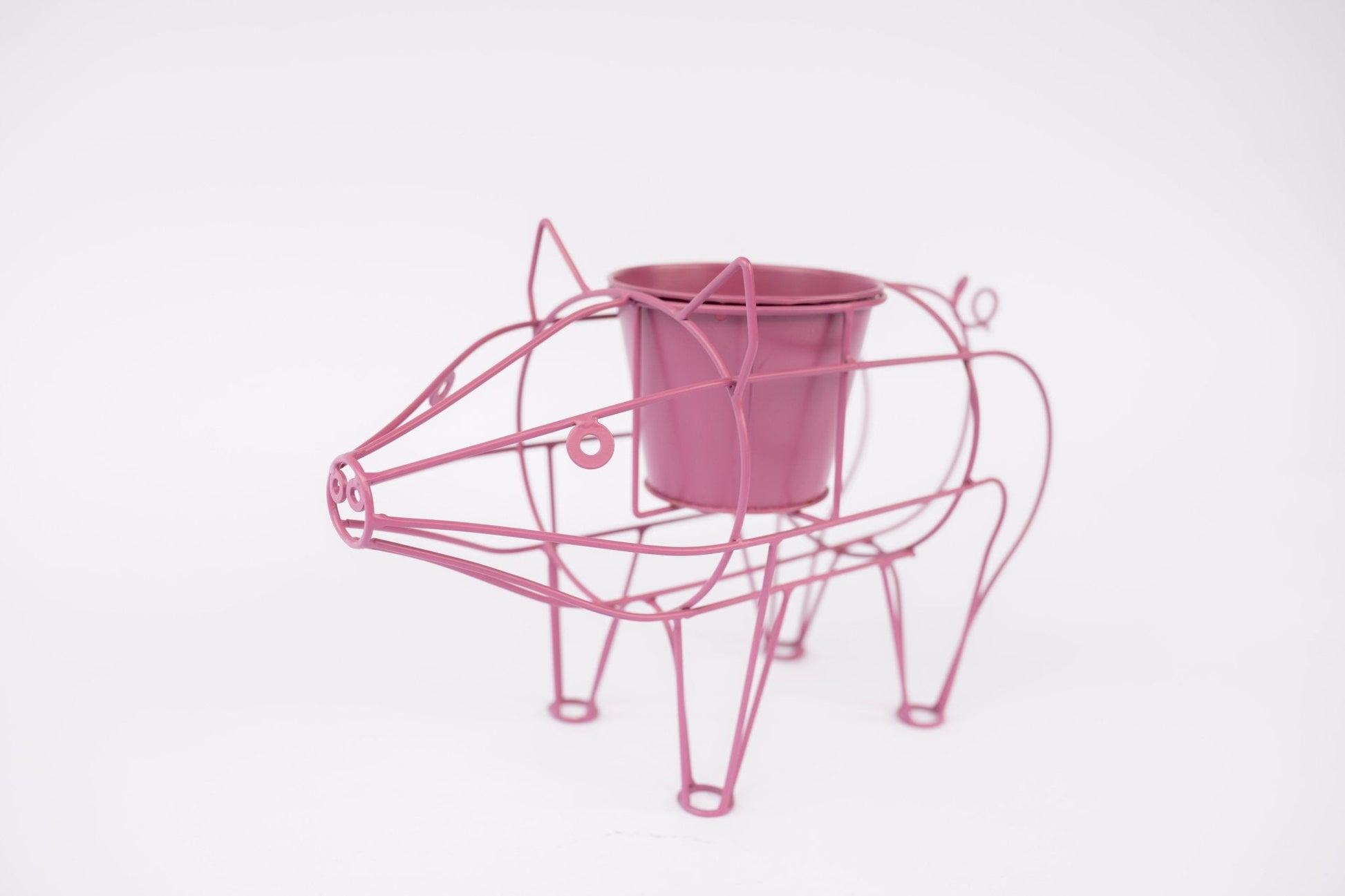 Metal Pig-Shaped Plant Stand - LemonPigStore - Plant stand - LP-PigM-RSG-003 - LemonPig