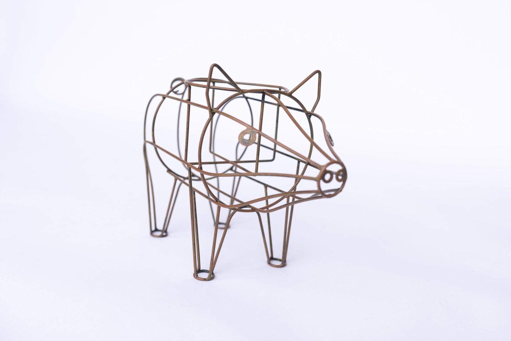 Metal Pig-Shaped Plant Stand - LemonPigStore - Plant stand - LP-PigM-RSG-003 - LemonPig