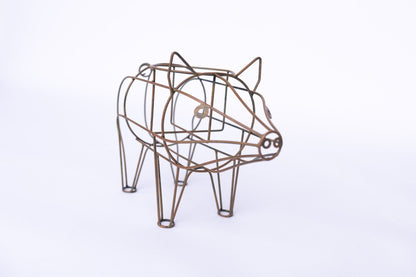 Metal Pig-Shaped Plant Stand - LemonPigStore - Plant stand - LP-PigM-RSG-003 - LemonPig